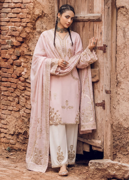 Pakistani Embroidered Blush Pink Lawn Salwar Suit Online in KSA Riyadh Saudi Arabia Oman Bahrain Qatar