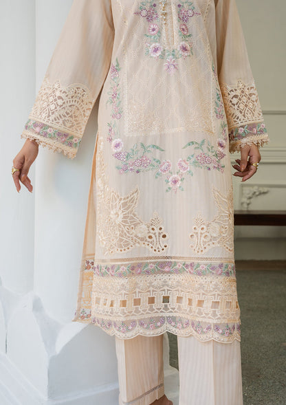Pakistani Embroidered Buttercream Lawn Suit Online in Sri Lanka India Australia