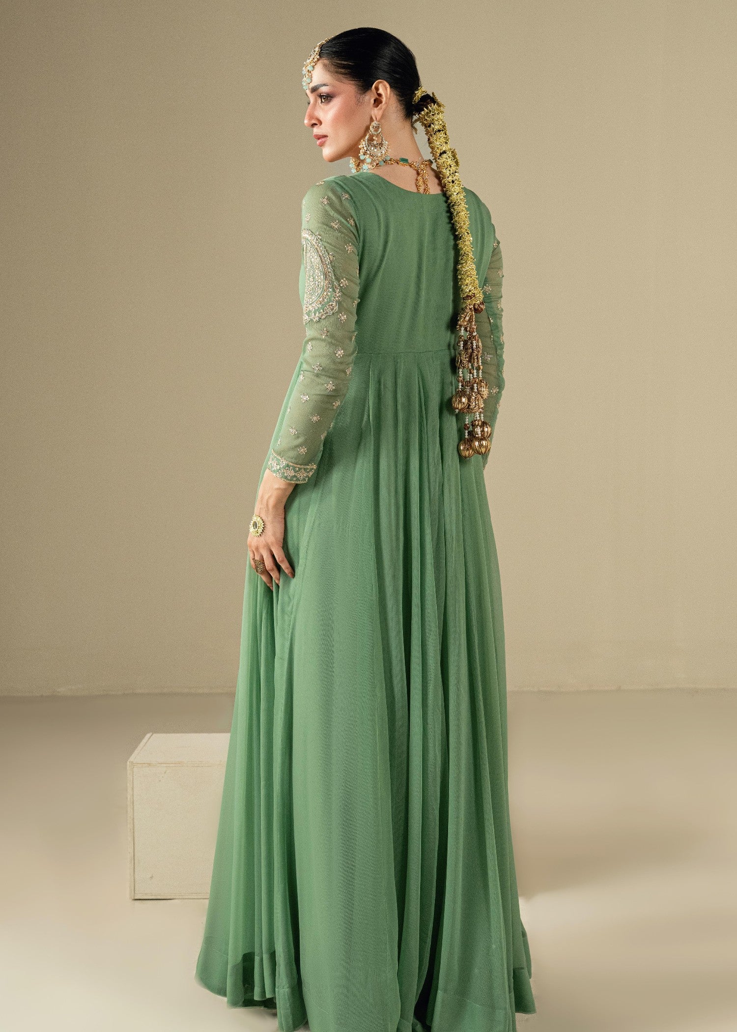 Pakistani Embroidered Chiffon Anarkali Maxi Online in UK USA Canada