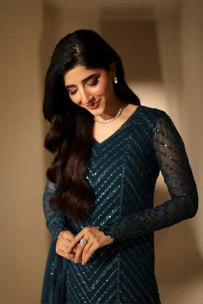 Pakistani Embroidered Chiffon Salwar Kameez Unstitched Online in KSA Riyadh Saudi Arabia Oman Bahrain Qatar