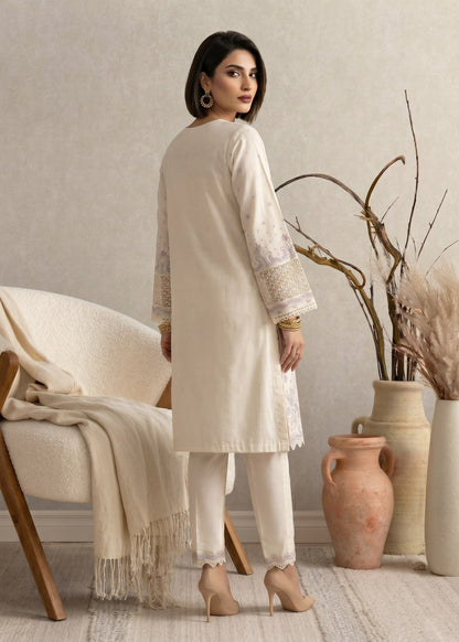 Pakistani Embroidered Off White Cotton Suit Online in KSA Riyadh Saudi Arabia Oman Bahrain Qatar