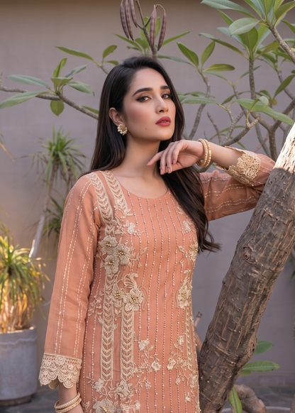 Pakistani Embroidered Organza Ladies Suit Online in KSA Riyadh Saudi Arabia Oman Bahrain Qatar