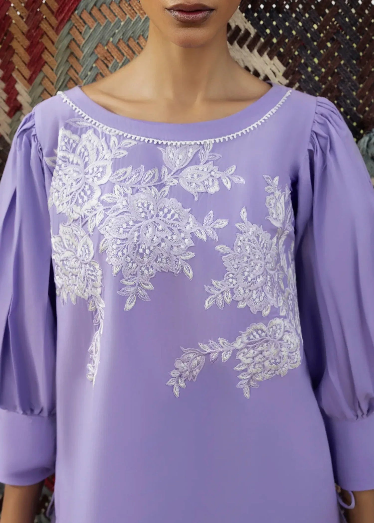 Pakistani Embroidered Purple Lawn Suit Online in UK USA Canada