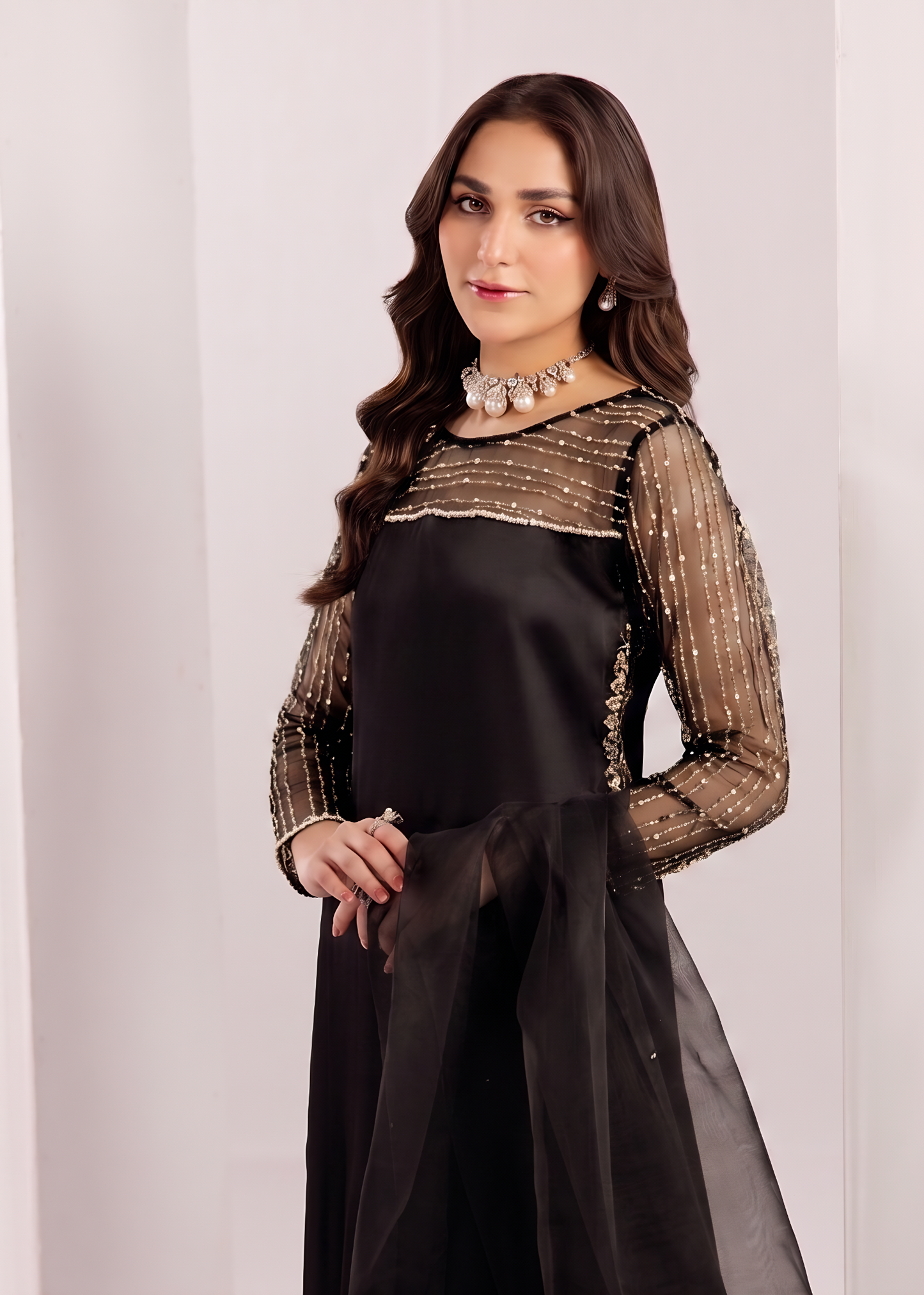 Pakistani Embroidered Silk Partywear Suit Online in Sri Lanka India Australia