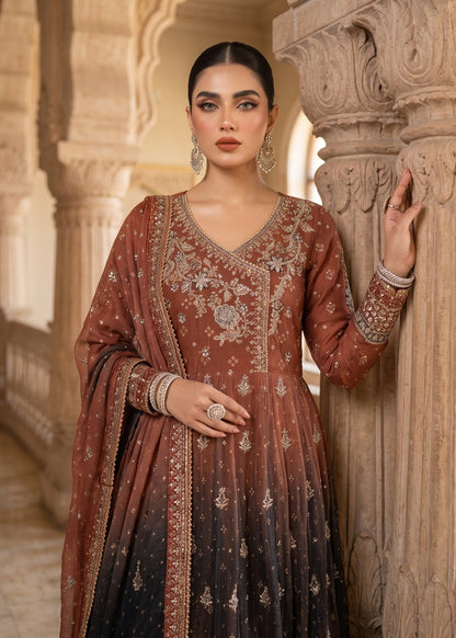 Pakistani Festive Chiffon Maxi Suit Online in KSA Riyadh Saudi Arabia Oman Bahrain Qatar