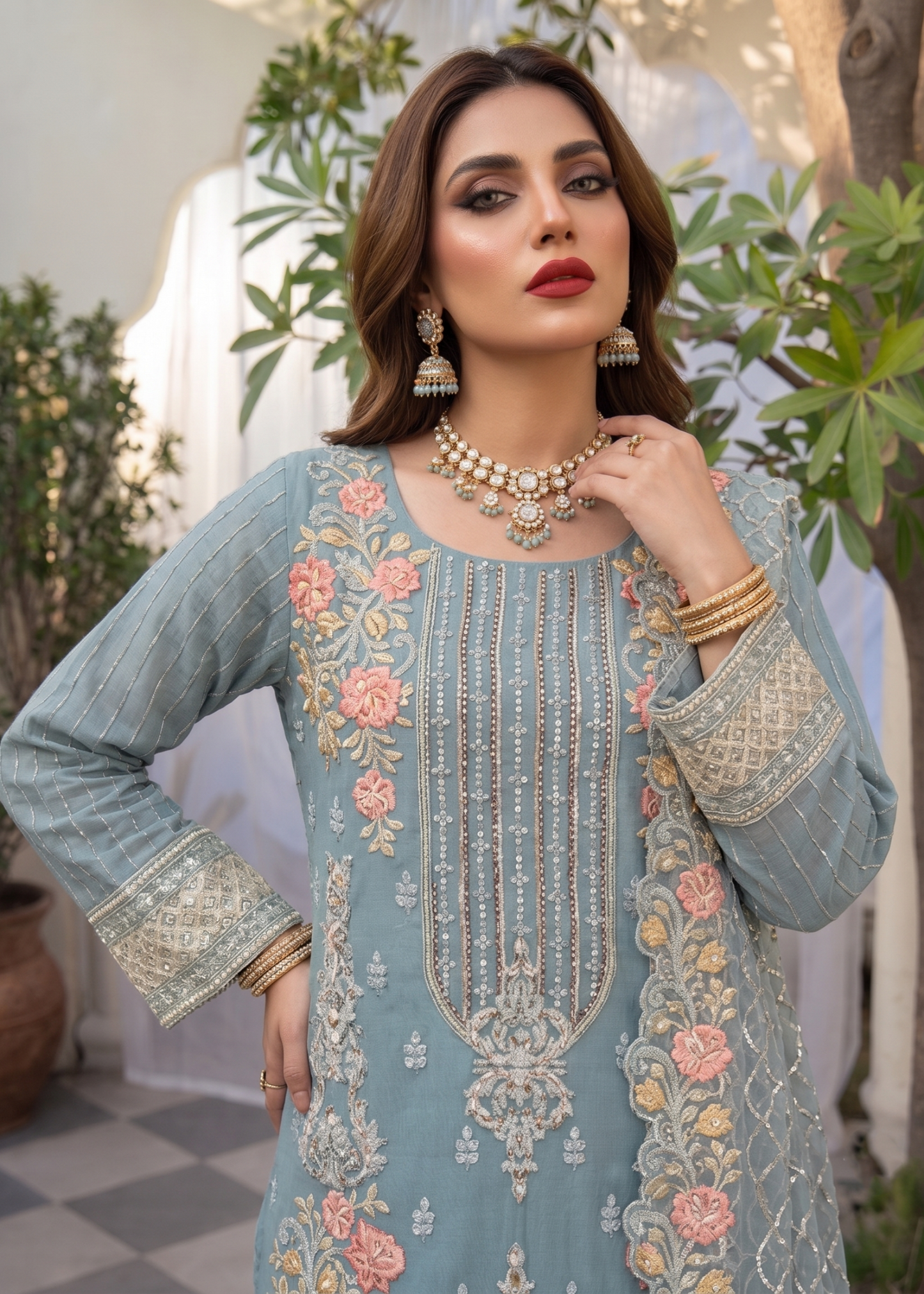 Pakistani Festive Organza Suit Online in Sri Lanka India Australia