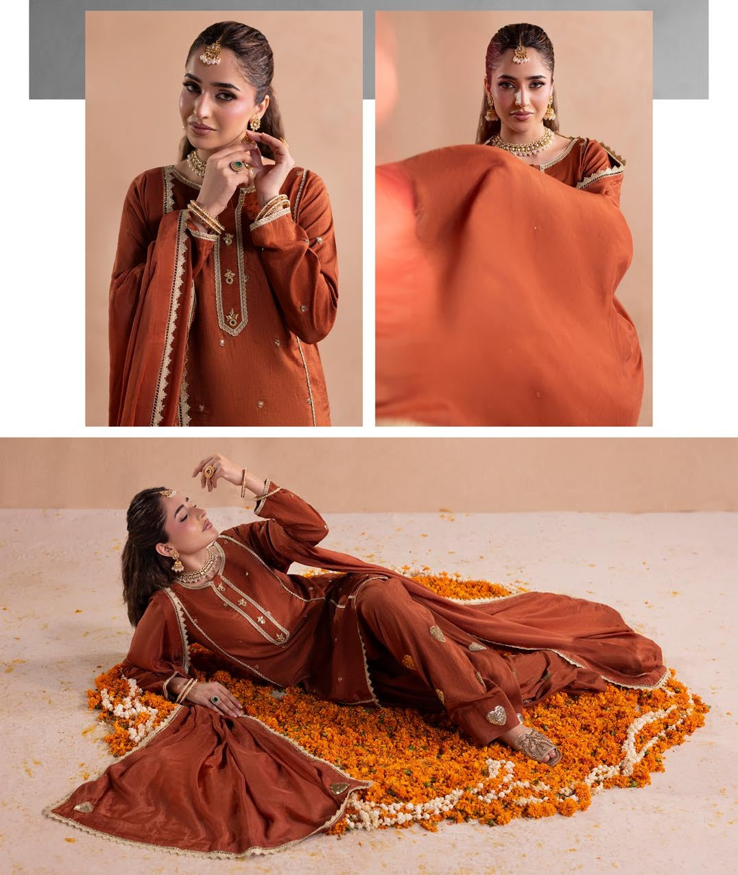 Pakistani Festive Raw Silk Suit with Dupatta Online in Sri Lanka India Australia