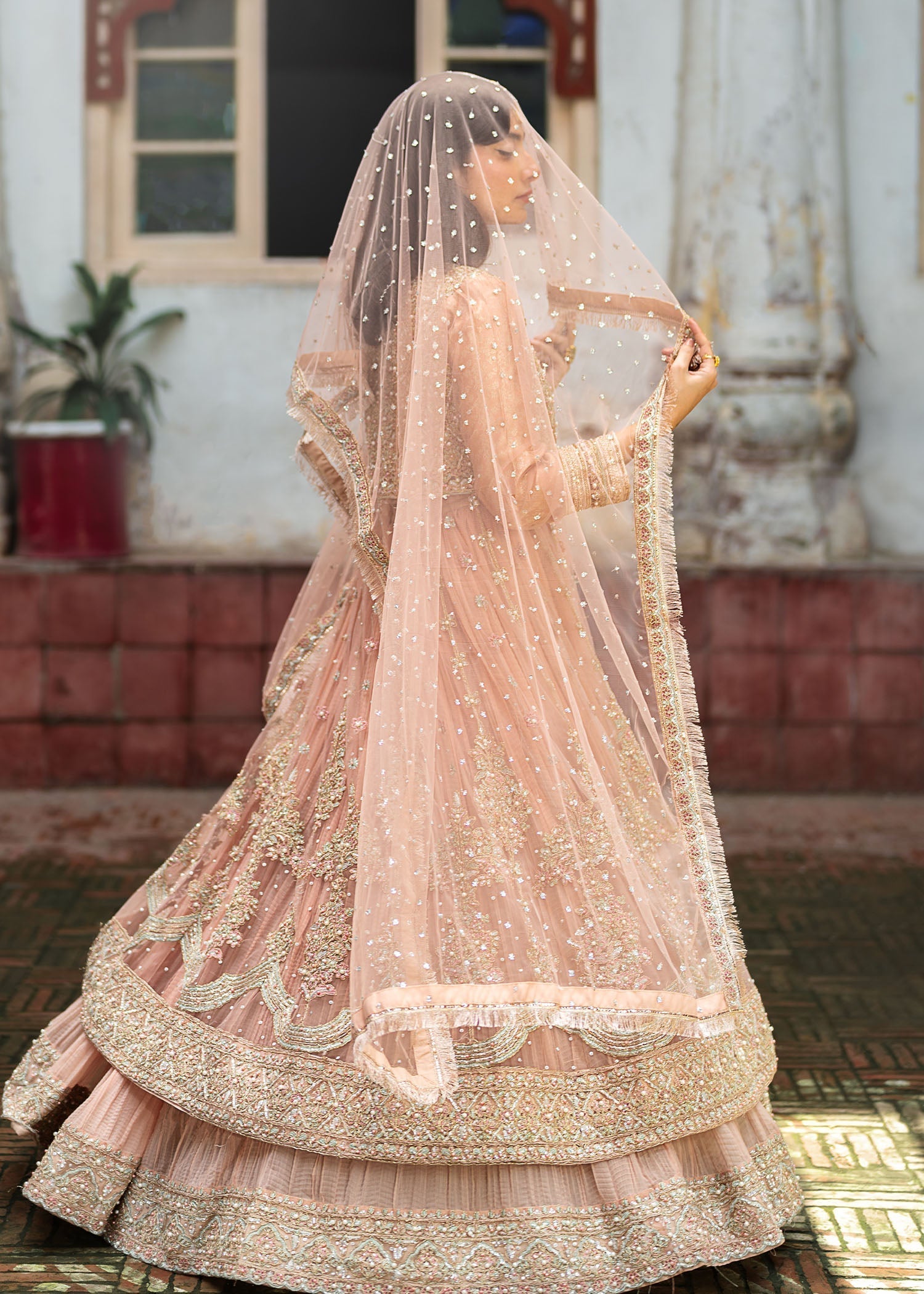 Pakistani Net Suit Baby Pink Online in KSA Riyadh Saudi Arabia Oman Bahrain Qatar