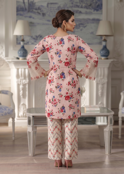 Pakistani Pink Lawn Embroidered Suit Online in KSA Riyadh Saudi Arabia Oman Bahrain Qatar