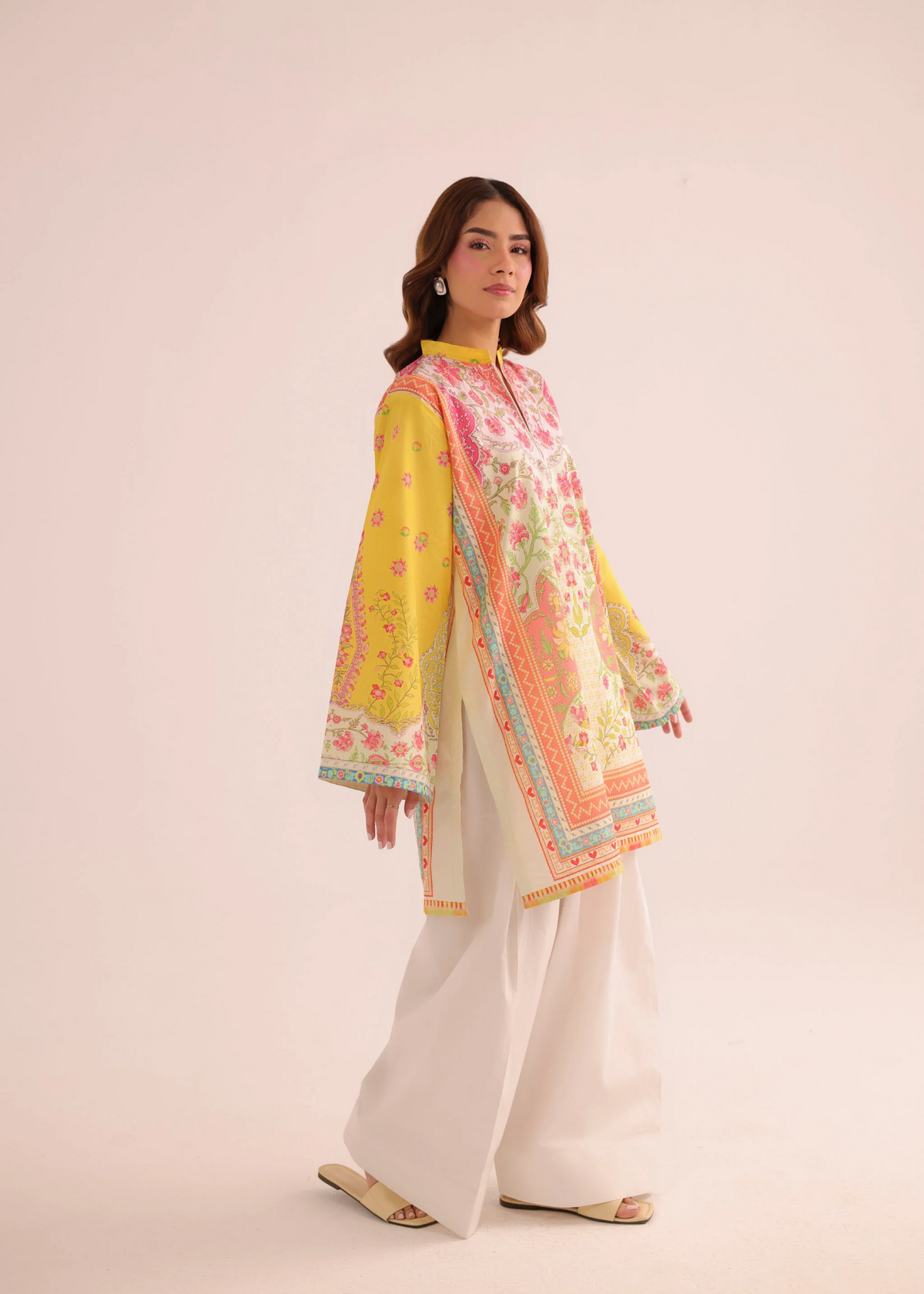Pakistani Poly Lawn Digital Print Kurta Online in KSA Riyadh Saudi Arabia Oman Bahrain Qatar