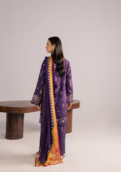 Pakistani Purple Lawn Embroidered Suit Online in Sri Lanka India Australia