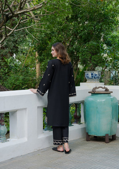 Black Khaddar Kurta Set Online in Dubai DXB UAE Abudhabi Meena Bazaar