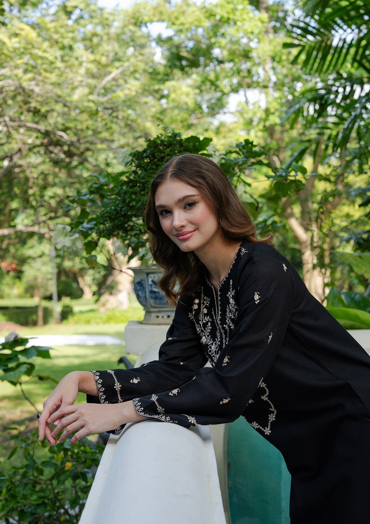 Black Khaddar Winter Kurta Set Online in Dubai UAE Abudhabi Ajman Sharjah