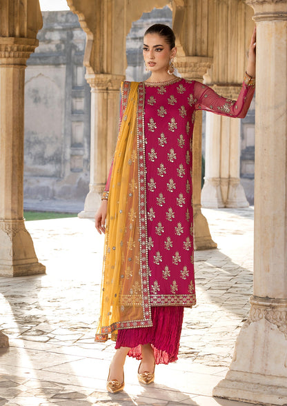 Pakistani Red Net Embroidered Salwar Kameez Online in KSA Riyadh Saudi Arabia Oman Bahrain Qatar