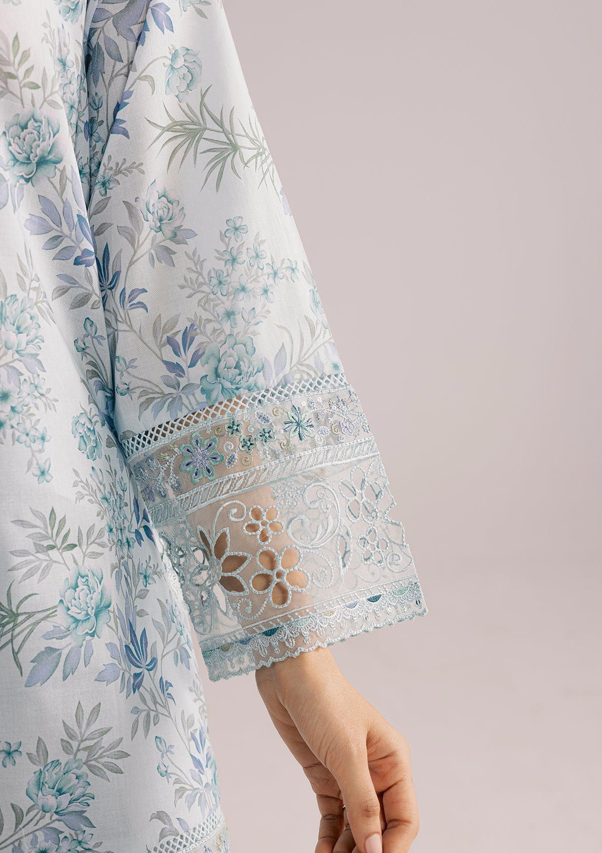 Pakistani Sky Lawn Embroidered Salwar Kameez Online in KSA Riyadh Saudi Arabia Oman Bahrain Qatar