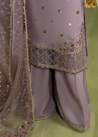 Pakistani Wedding Guest Lilac Kurta Set Online in KSA Riyadh Saudi Arabia Oman Bahrain Qatar