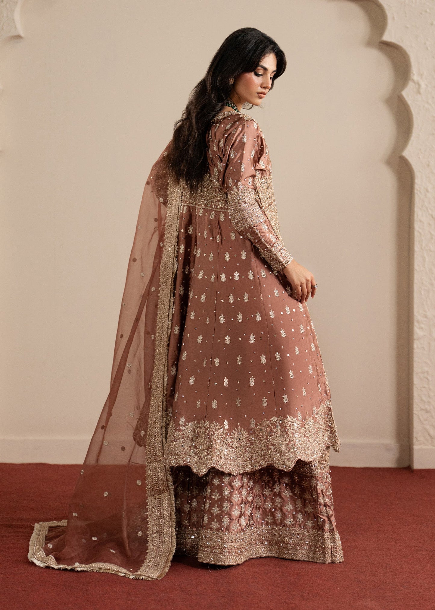 Pakistani Wedding Guest Wear Organza Sharara Online in Sri Lanka India Australia