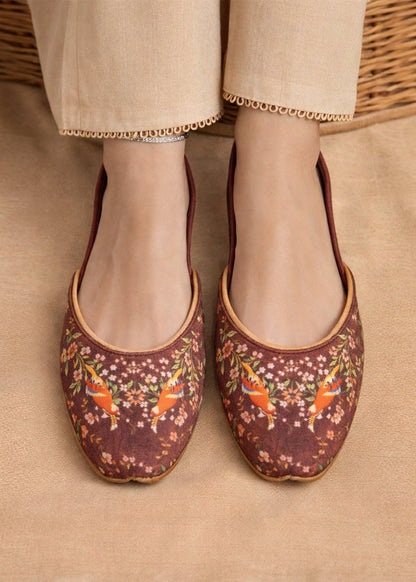 Pakistani Wedding Khussa Maroon Velvet Online in UK USA Canada