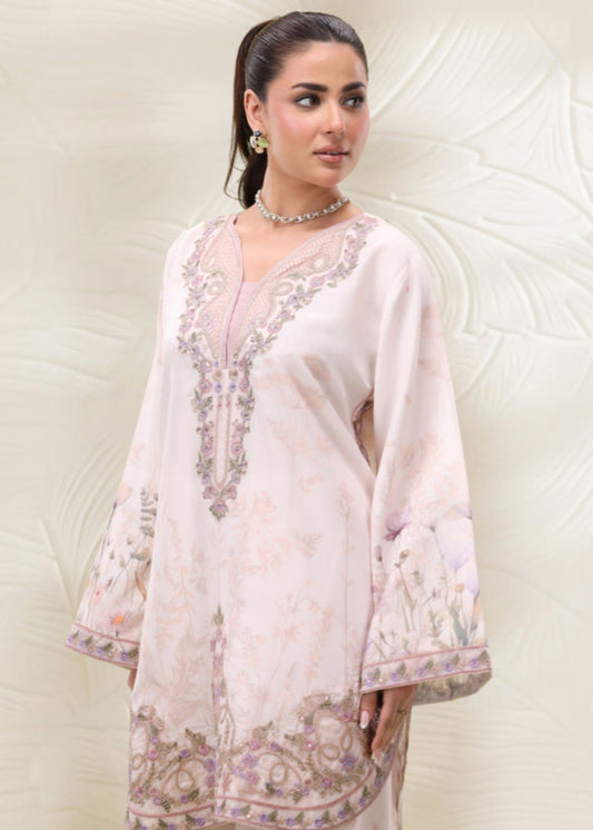 Pakistani White Silk Daily Wear Kurta Set Online in Sri Lanka India Australia
