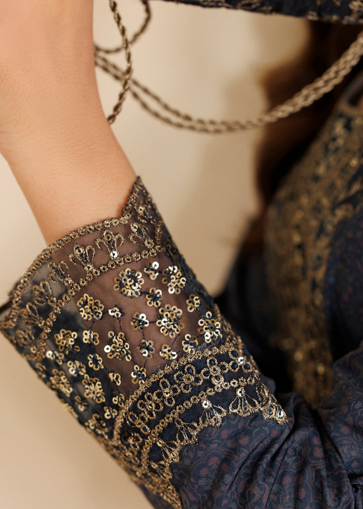 Pakistani Winter Suits Midnight Blue Embroidered Khaddar Online in Dubai UAE Abudhabi Ajman Sharjah
