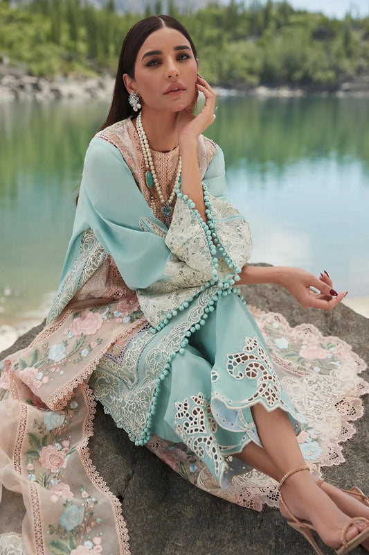 Sea Blue Chikankari Lawn Suit