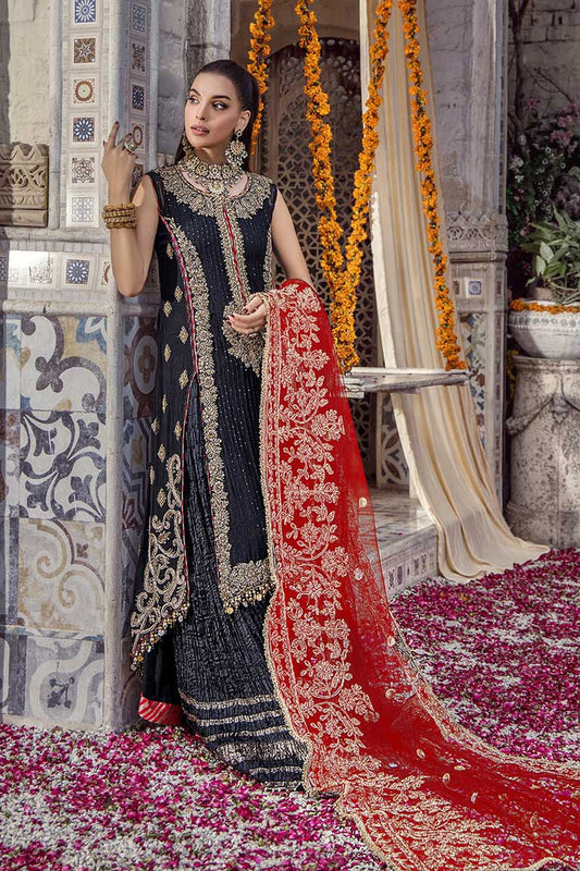 Hand Embroidered Sharara with Stone Work
