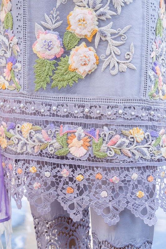 Readymade Pure Cotton Chikankari Suit