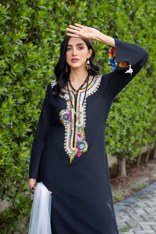 Readymade Black Cotton Suit