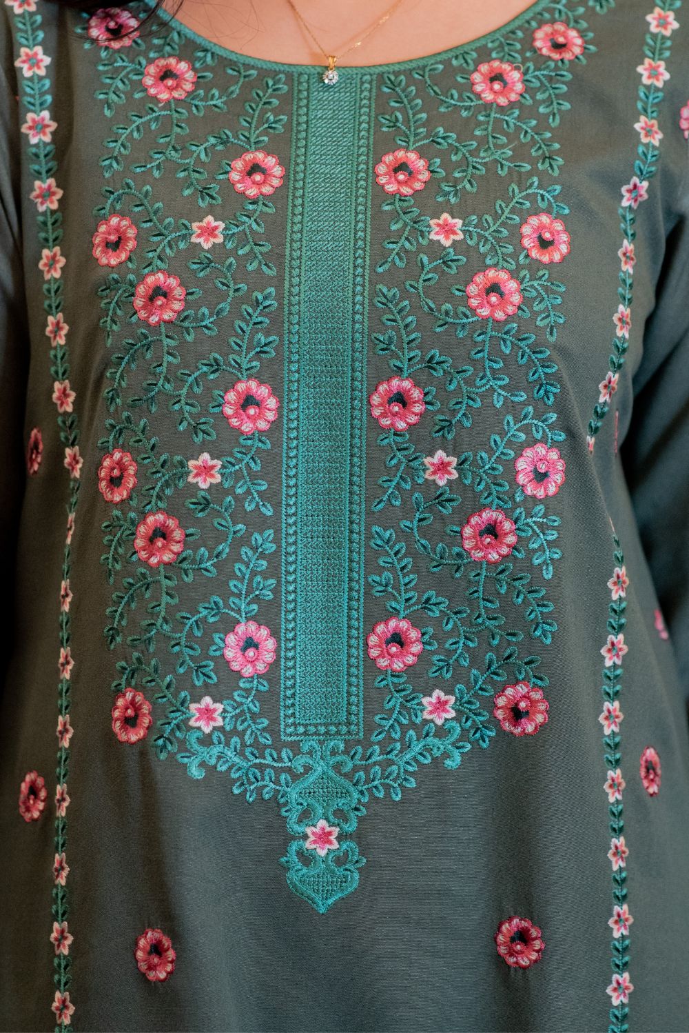 Embroidered Kurta with Trousers