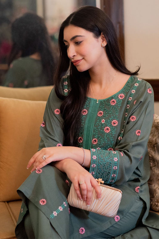 Embroidered Kurta with Trousers