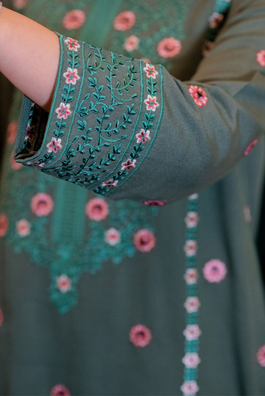 Embroidered Kurta with Trousers
