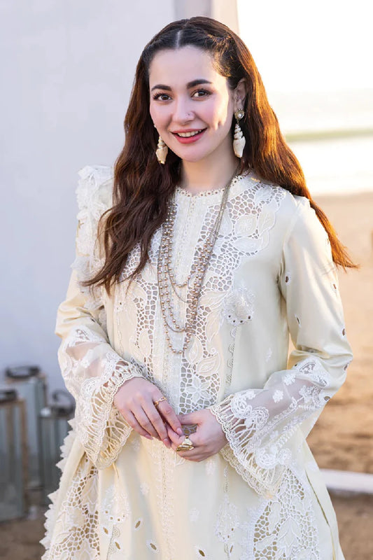 Cream Chikankari Lawn Suit