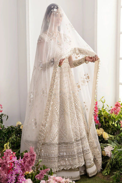 Pearl White Embroidered Lehenga / Anarkali