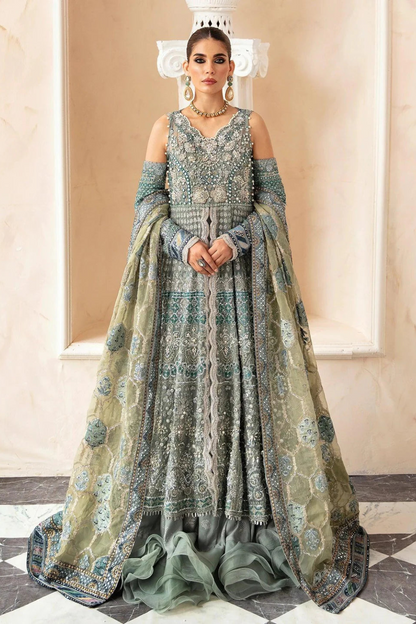 Silver Turquoise Anarkali Maxi