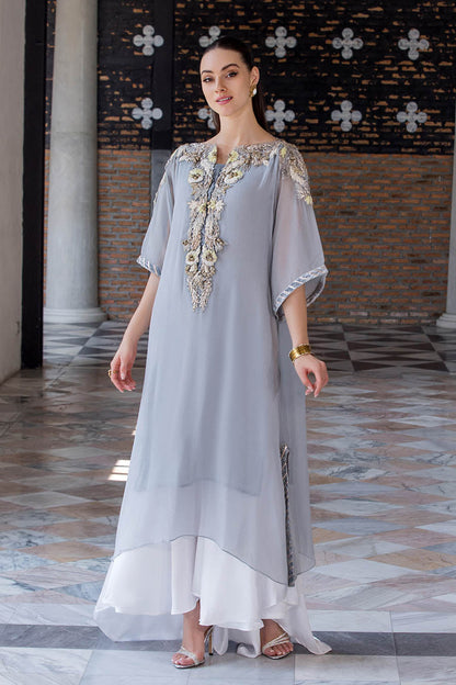 Light Purple 2pc Suit with 3D Work