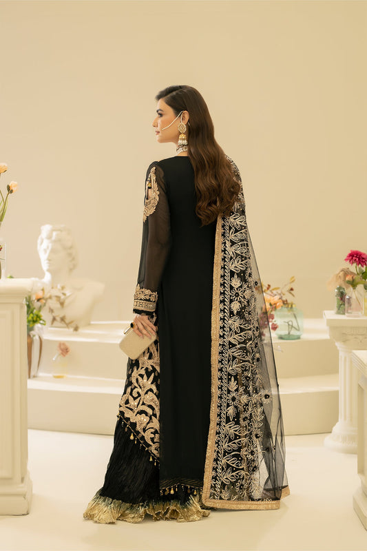 Black Handmade Bridal Sharara