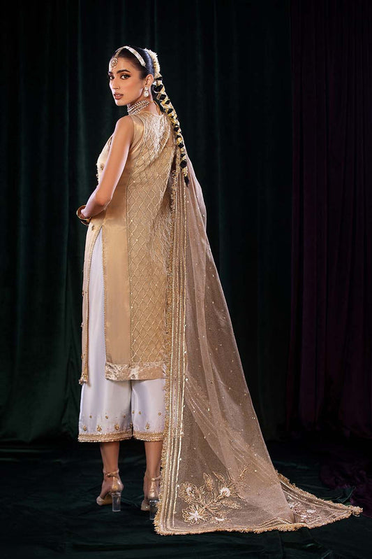 Skin Gold Hand Embroidered Pure Maysuri Suit