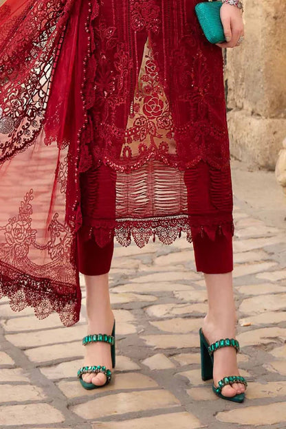 Red Embroidered Lawn Suit