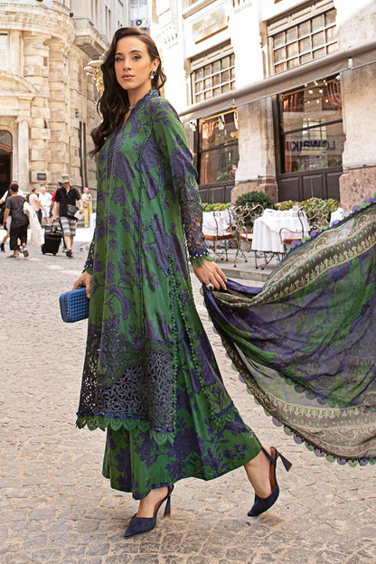 Green Pure Lawn Suit with Chiffon Dupatta