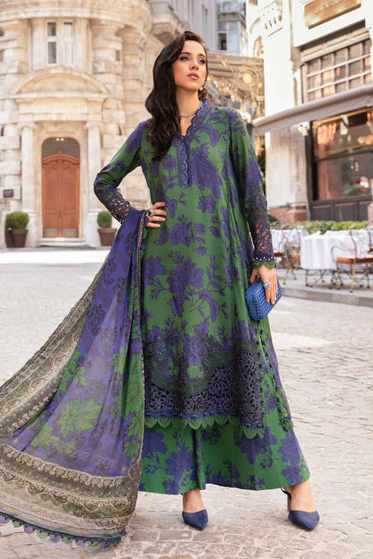 Green Pure Lawn Suit with Chiffon Dupatta