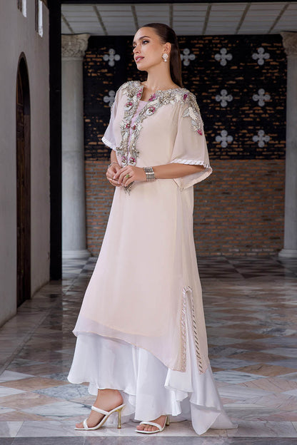 Hand Embroidered Pale Pink Suit with 3D Work