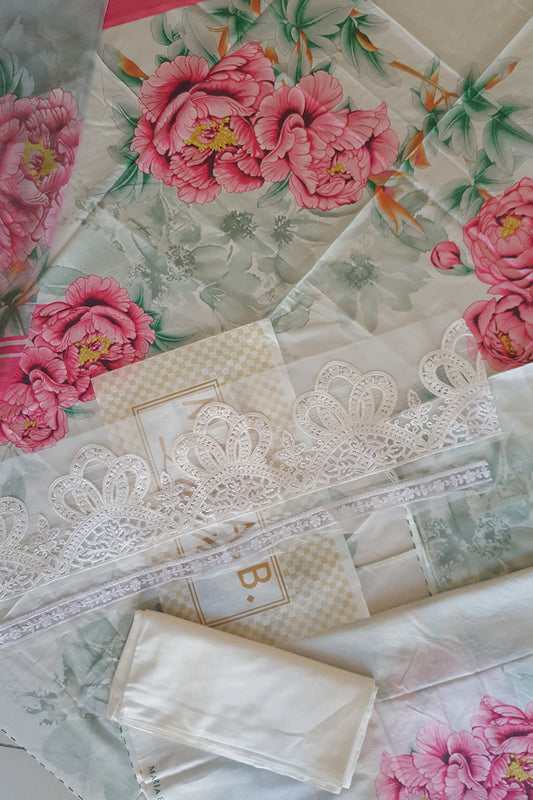 Rose Printed Lawn Suit