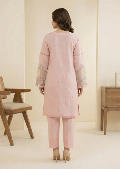 Pale Pink Embroidered Lawn 3 Piece Suit Online in Dubai UAE Abudhabi Ajman Sharjah