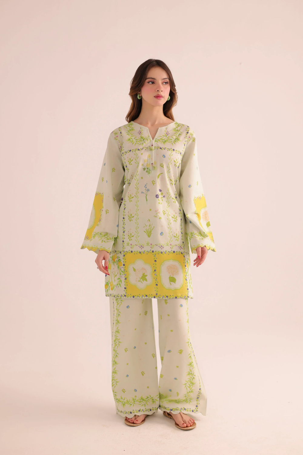 Pastel Green Digital Print Lawn Shalwar Kameez Online in Dubai UAE Abudhabi Ajman Sharjah