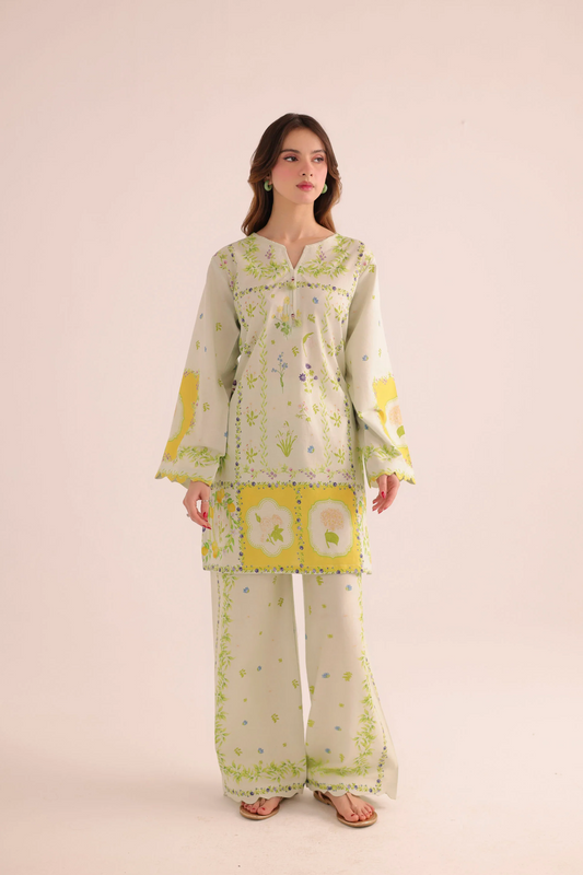 Pastel Green Digital Print Lawn Shalwar Kameez Online in Dubai UAE Abudhabi Ajman Sharjah