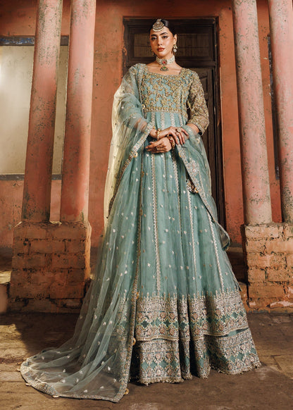Pastel Green Embroidered Net Maxi Online in Dubai UAE Abudhabi Ajman Sharjah