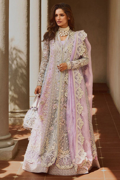 Pastel Hand Embellished Organza Partywear Salwar Kameez Online in Dubai UAE Abudhabi Ajman Sharjah