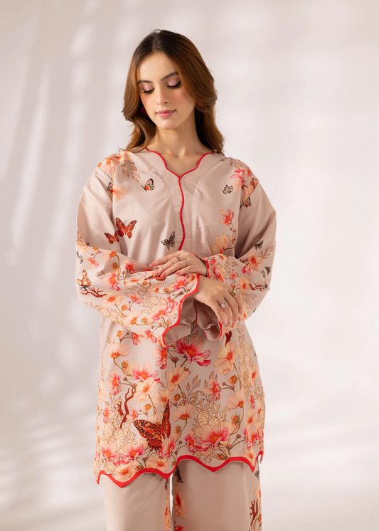 Pastel Pink Printed Lawn Pakistani Suit Online in UK USA Canada