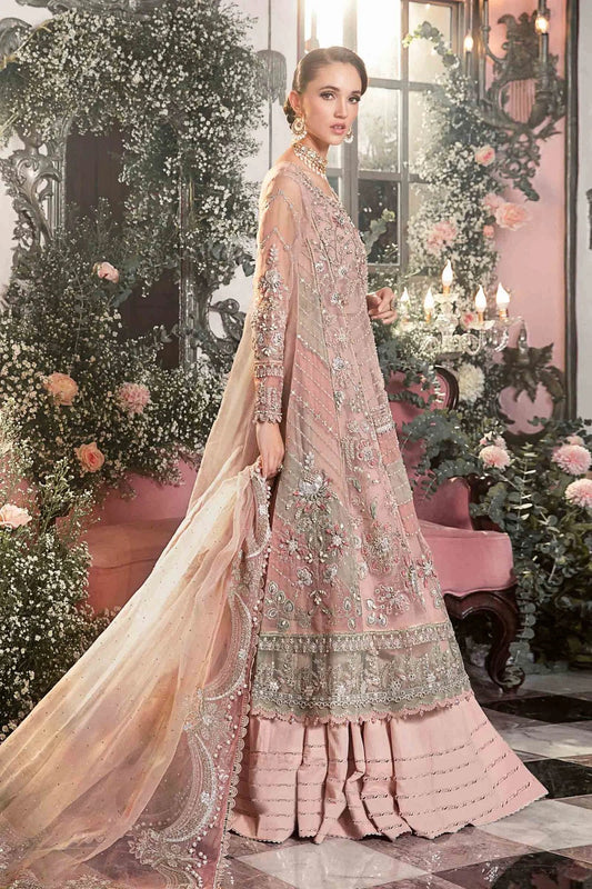Pastel Pink Handmade Pure Organza Suit