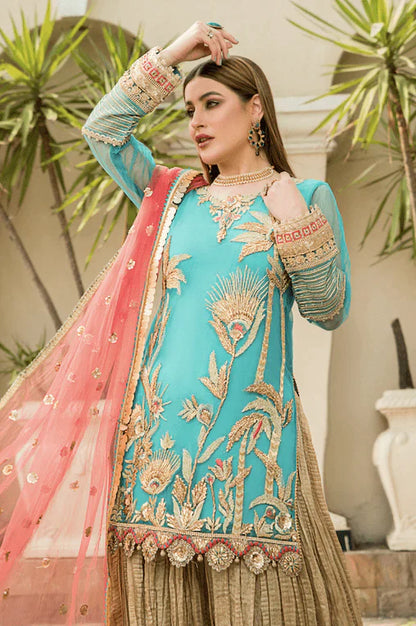 pastel blue ready made sharara with price online in uae